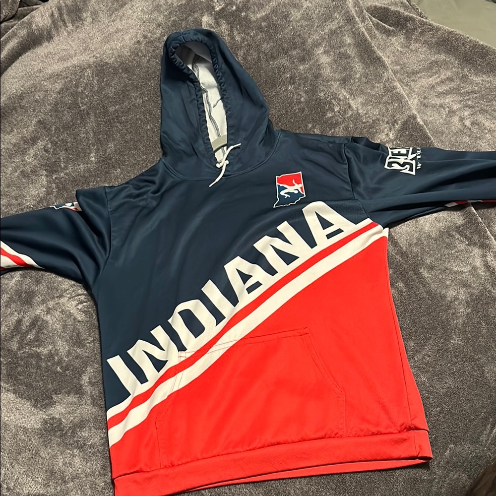 Indiana Navy and Red Hoodie